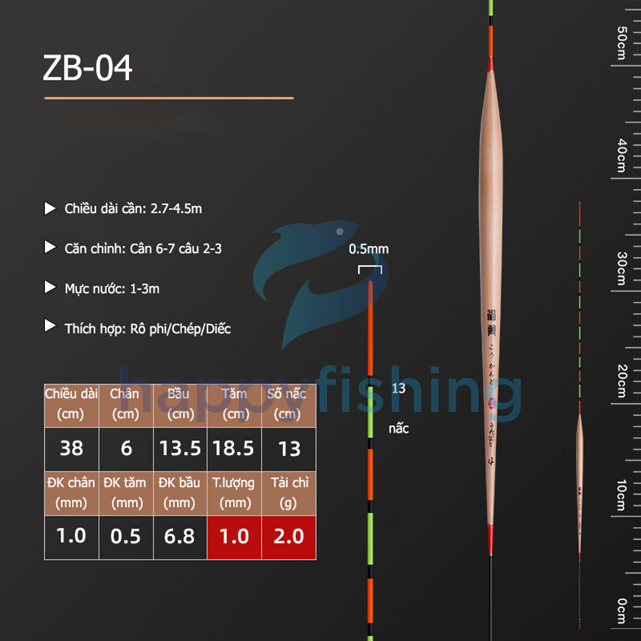 Phao Cỏ Câu Rô, Phao Câu Đài Chuyên Rô Phi FUYI 2022