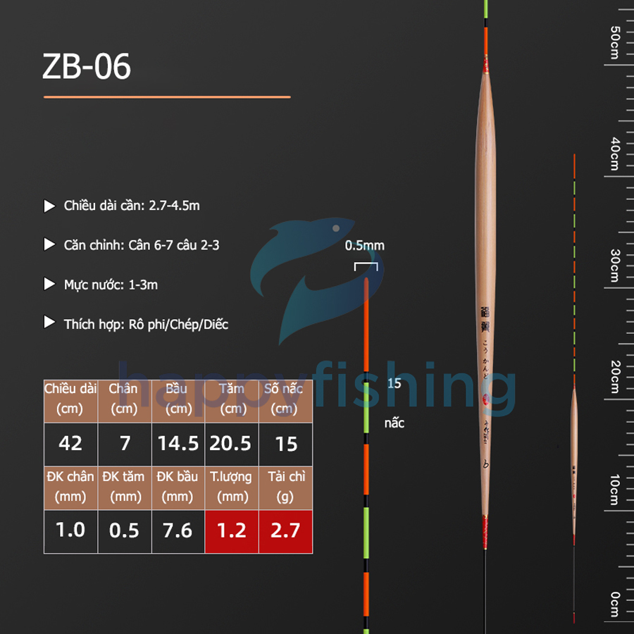 Phao Cỏ Câu Rô, Phao Câu Đài Chuyên Rô Phi FUYI 2022