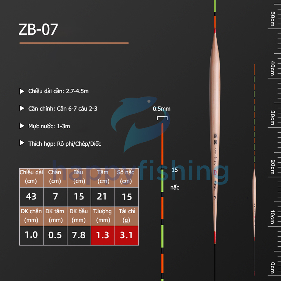 Phao Cỏ Câu Rô, Phao Câu Đài Chuyên Rô Phi FUYI 2022
