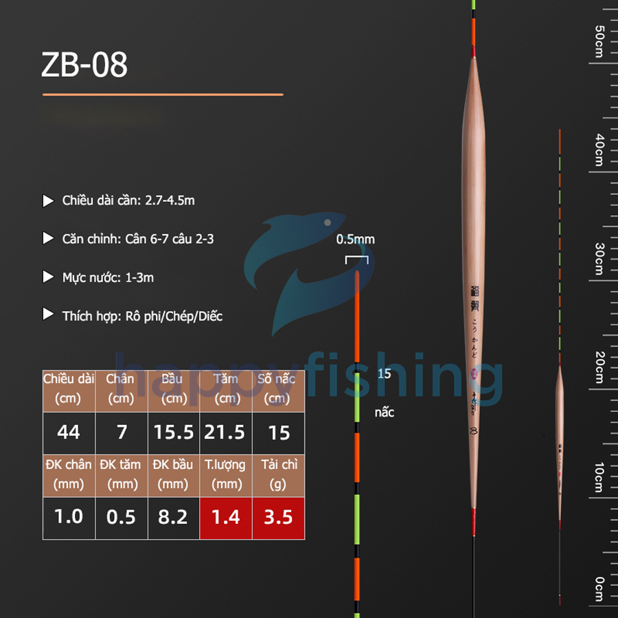 Phao Cỏ Câu Rô, Phao Câu Đài Chuyên Rô Phi FUYI 2022