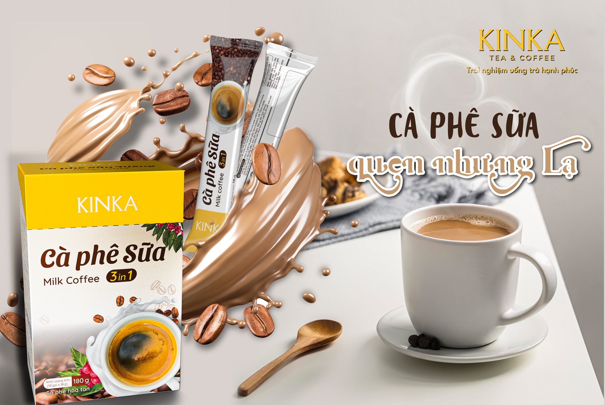 Cà phê sữa KINKA – Quen nhưng Lạ, hương vị khó quên mỗi 1 ngày