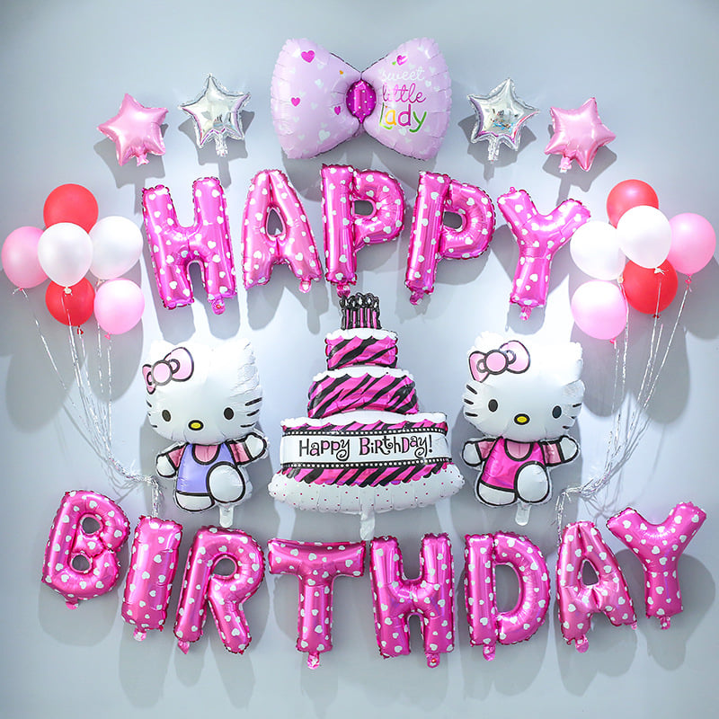 Bóng Bay Sinh Nhật Cho Bé  Bộ Bóng Trang Trí Chữ Happy Birthday