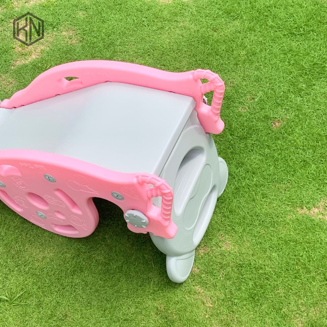 Cầu trượt bập bênh hình gấu 3in1 thiết kế đa năng