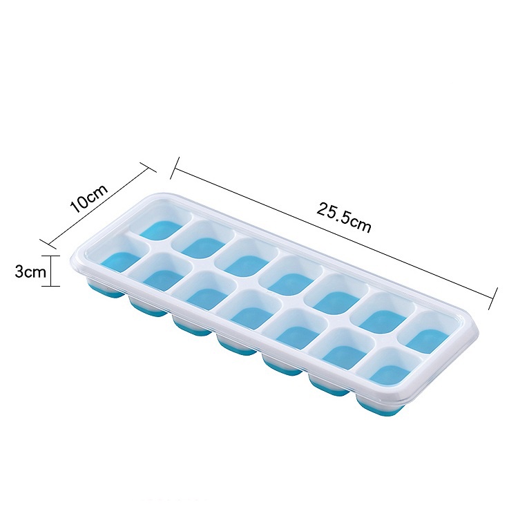 Khay làm đá silicon 14 ô có nắp đậy