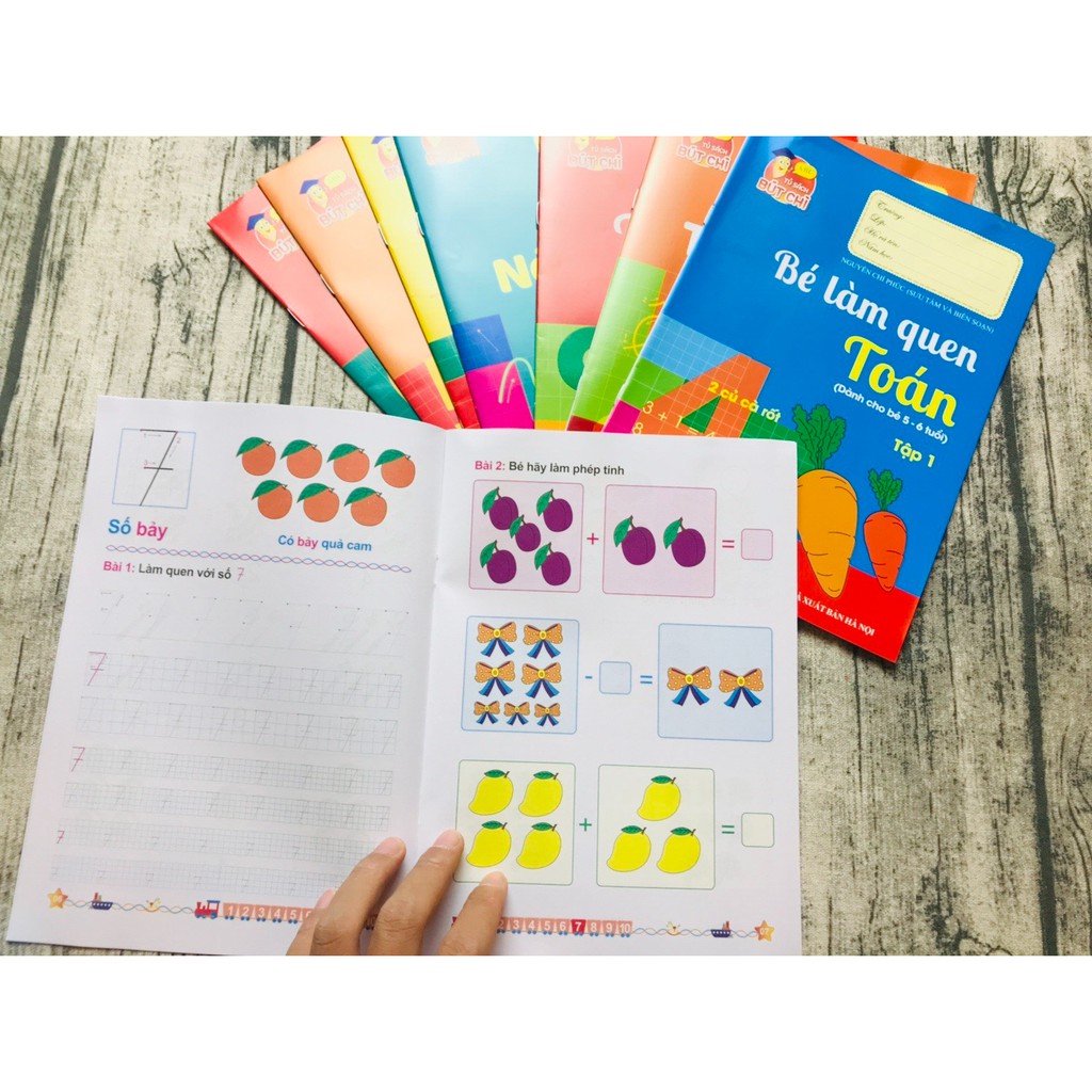 Bộ sách 8 cuốn chuẩn bị cho bé vào lớp 1