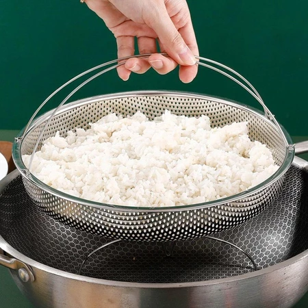 Giỏ hấp thức ăn có tay cầm bằng thép không gỉ