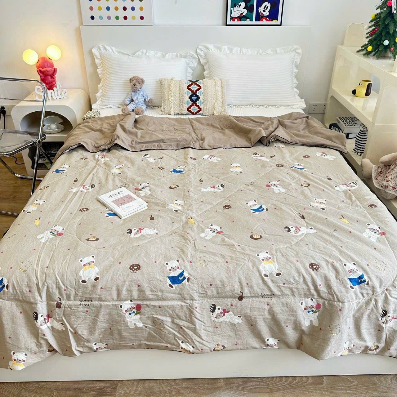 Chăn đũi 3D mềm mịn thoáng mát (1m7x2m) kèm túi