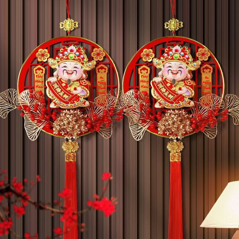 Dải treo thần tài lúc lắc CÀNH QUẠT VÀNG