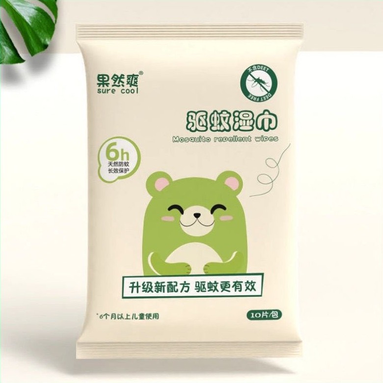 Khăn ướt lau chống muỗi đốt chiết xuất tinh dầu thực vật 