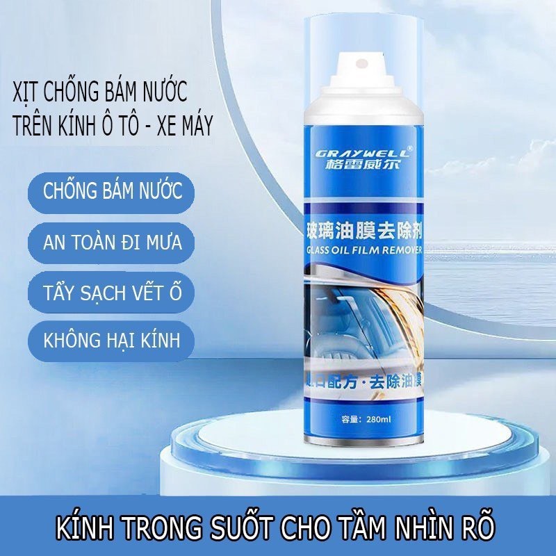 Chai xịt vệ sinh kính, chống tụ nước trên kính