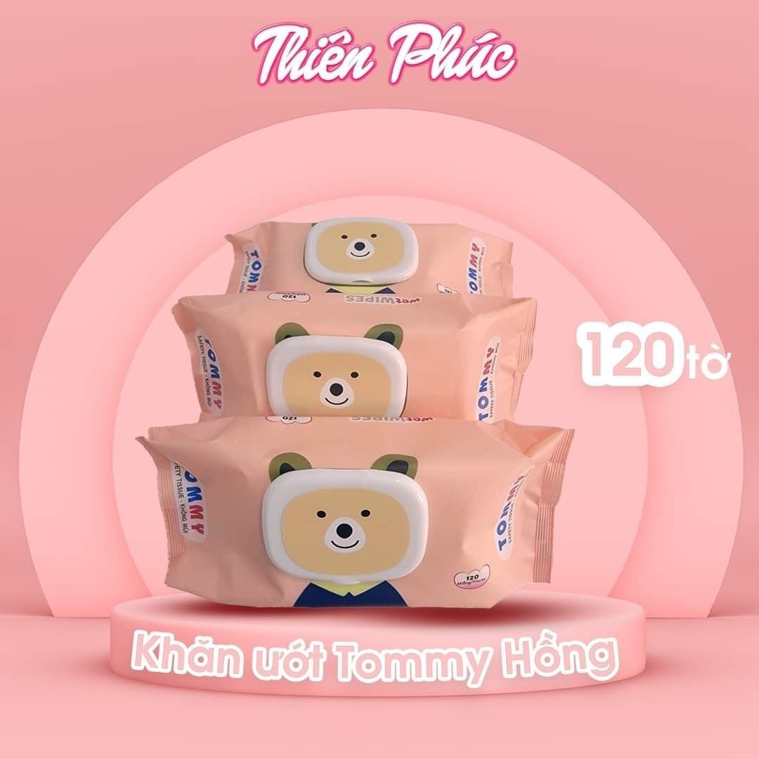 Thùng 32 gói khăn ướt TOMMY HỒNG Thiên Phúc