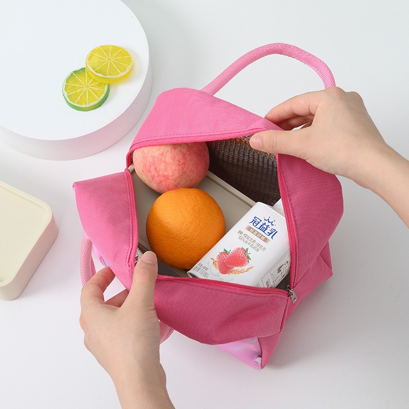 Túi đựng cơm cách nhiệt in hoạ tiết hoạt hình 3D dễ thương