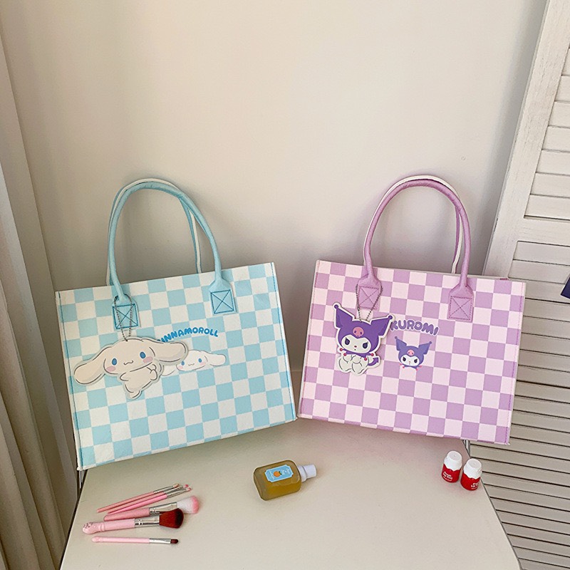 Túi caro vải nỉ xách tay du lịch họa tiết Sanrio