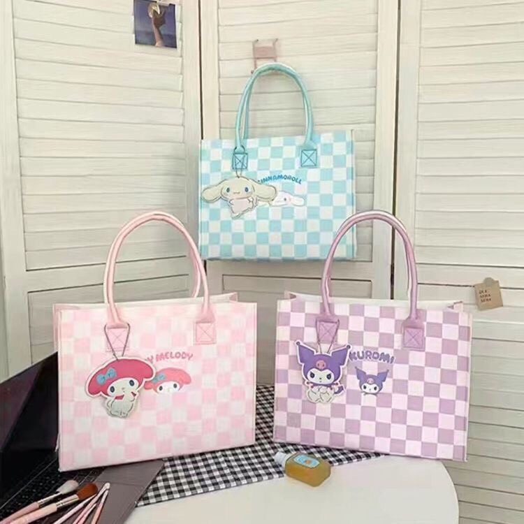 Túi caro vải nỉ xách tay du lịch họa tiết Sanrio
