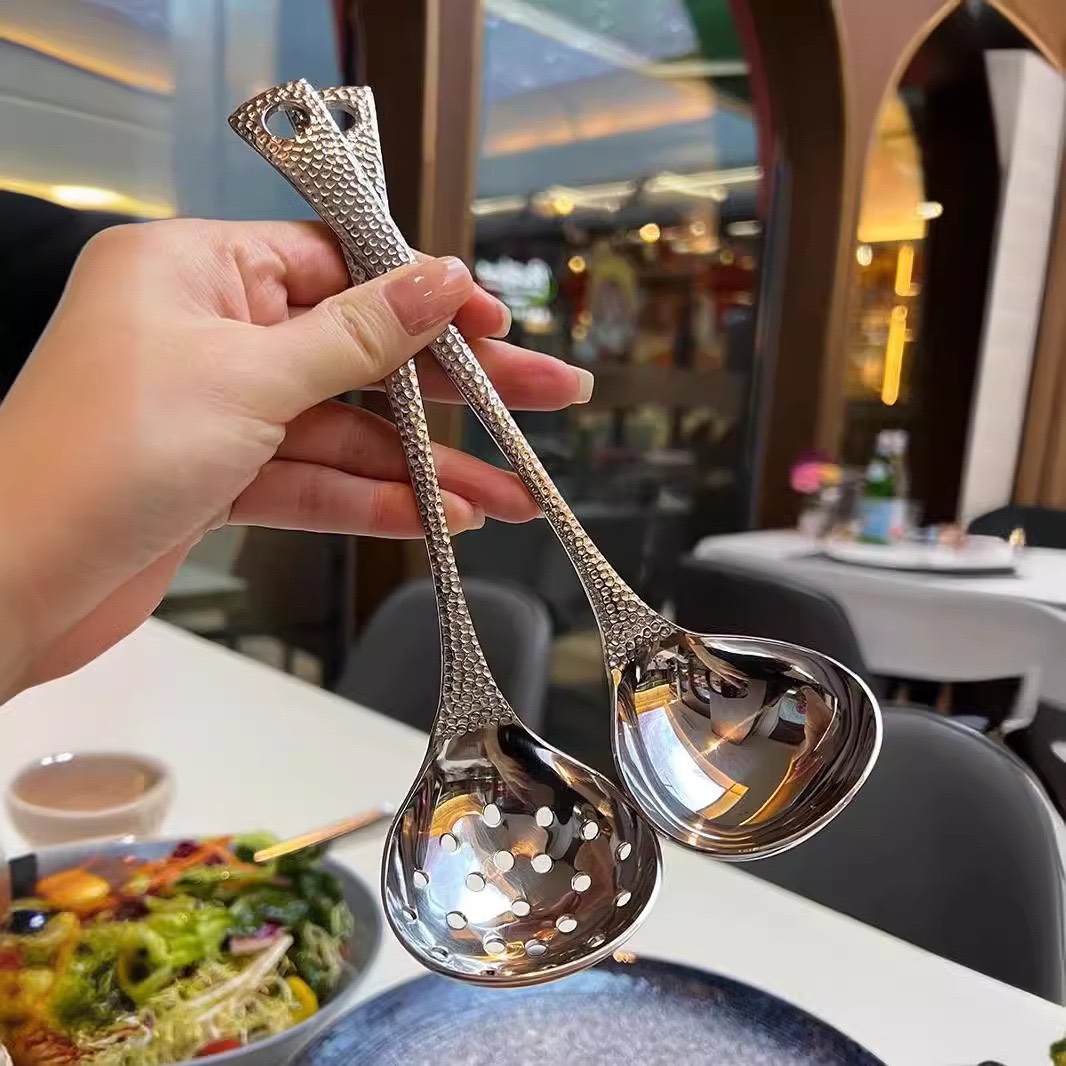 Set 2 thìa inox múc canh ăn lẩu sang trọng