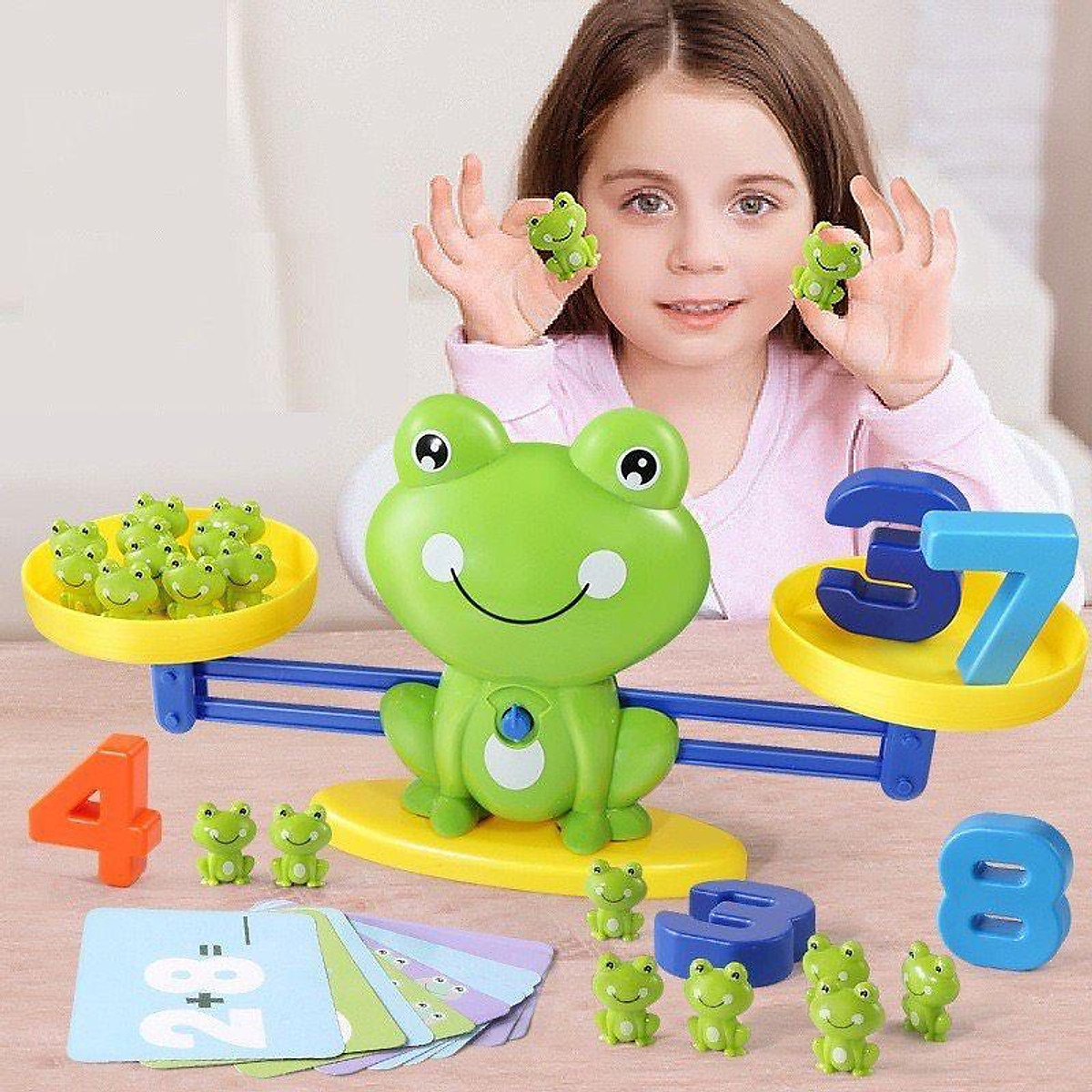 Đồ chơi Ếch cân bằng trọng lượng hỗ trợ toán học