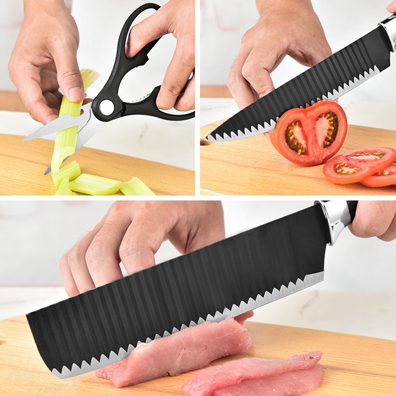 Bộ dao Nhật 5 MÓN màu đen TD20-ASAKH