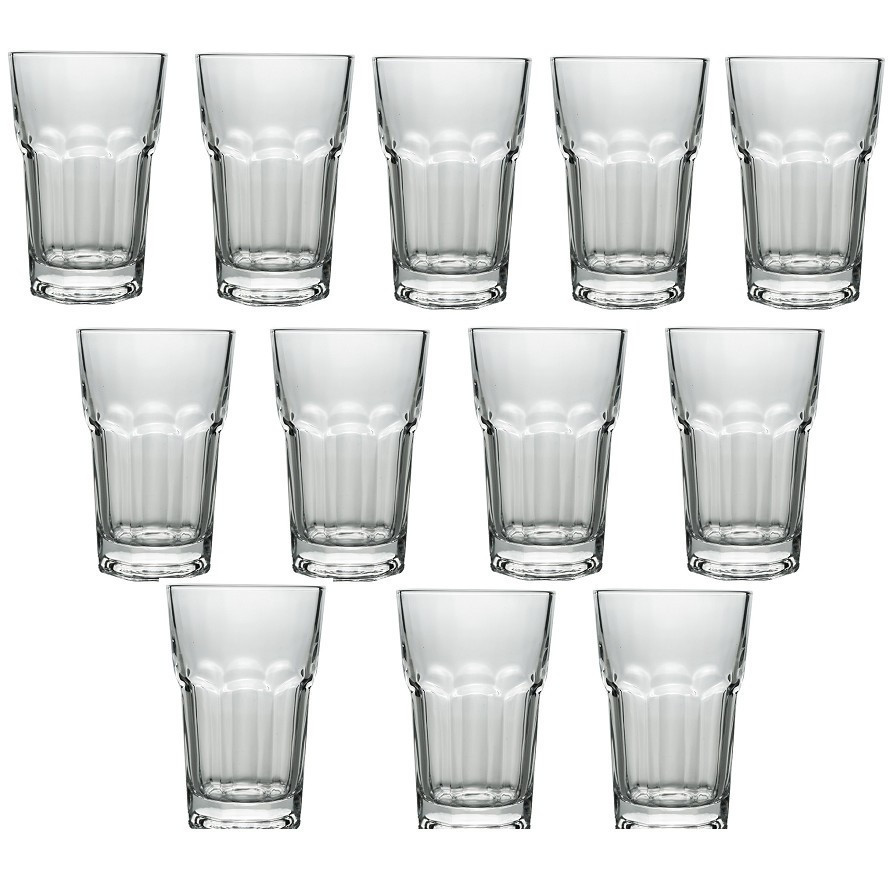 Bộ 6 ly cốc thuỷ tinh 8 góc trung 330ml