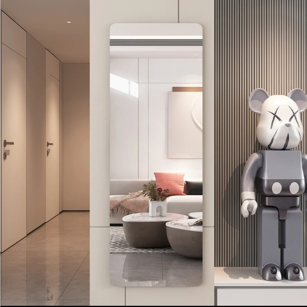 Gương toàn thân dán tường, tủ quần áo, phòng khách dáng chữ nhật