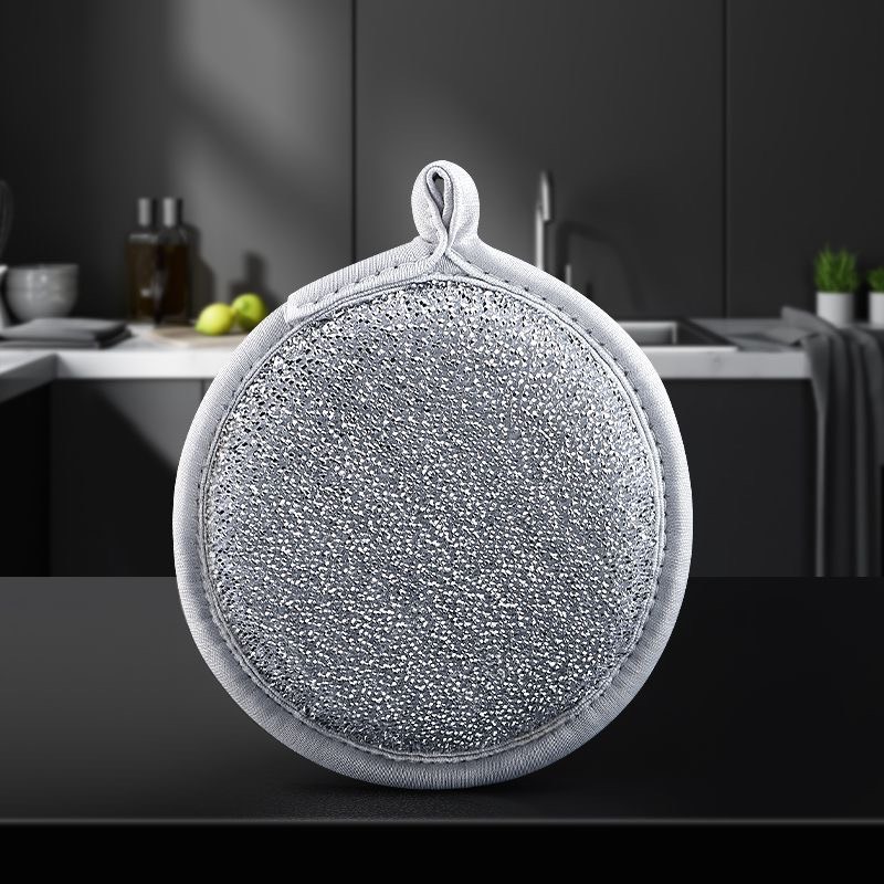 Set 5 miếng bọt biển tròn rửa chén cọ nồi 2 mặt đa năng 