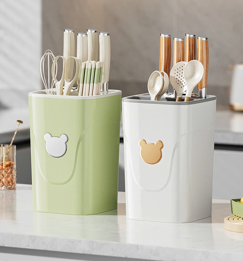 Hộp đựng dao đũa muỗng Hình Gấu tiện dụng