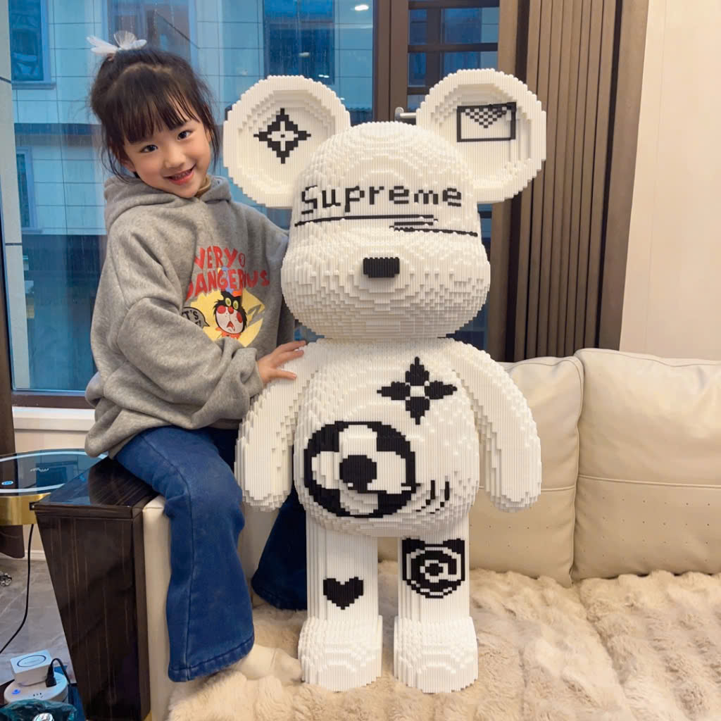 Bộ mô hình đồ chơi lắp ráp Lego Bearbrick Supreme 3D 
