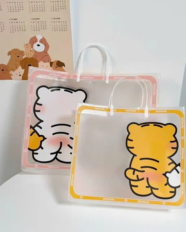 Set 3 túi bằng nhựa PP trong suốt không thấm nước 