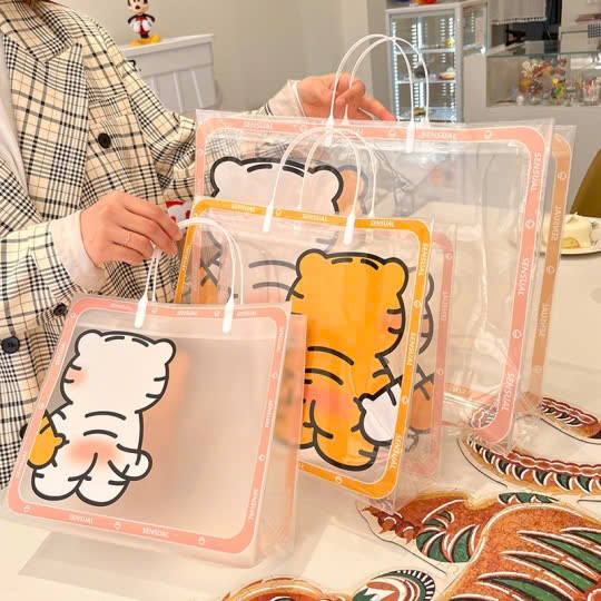 Set 3 túi bằng nhựa PP trong suốt không thấm nước 