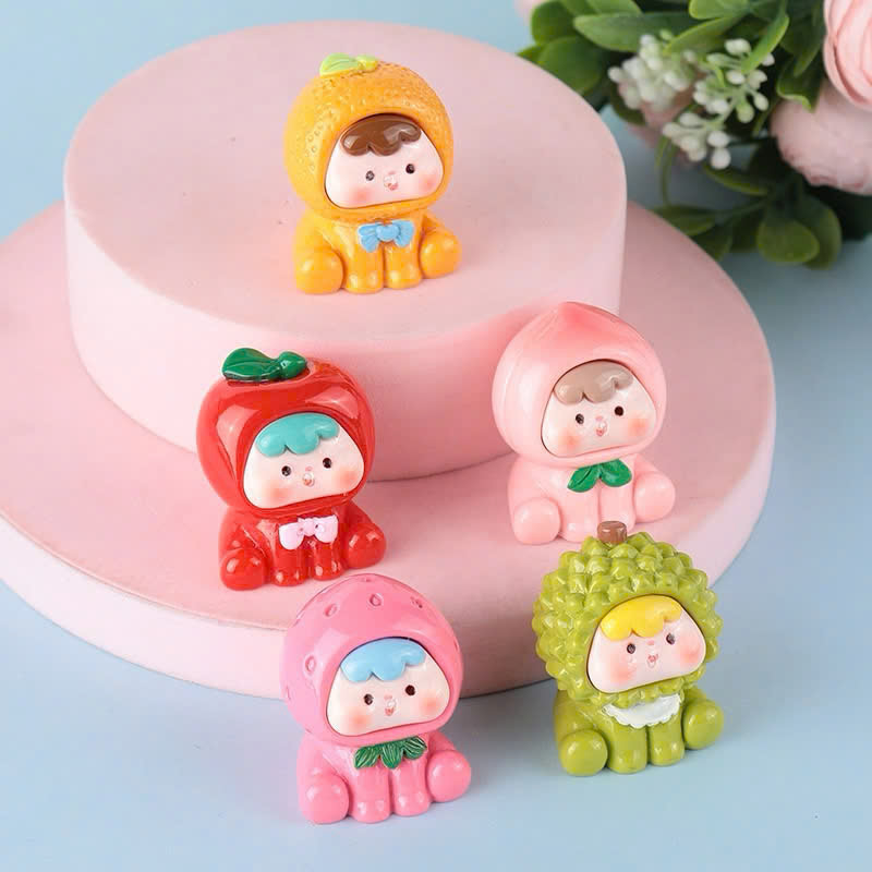 Set 10 túi mù Charm Moi em bé hoa quả đáng yêu