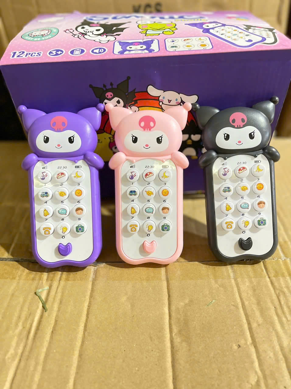 Đồ chơi điện thoại cầm tay hình KUROMI cho bé có nhạc sinh động