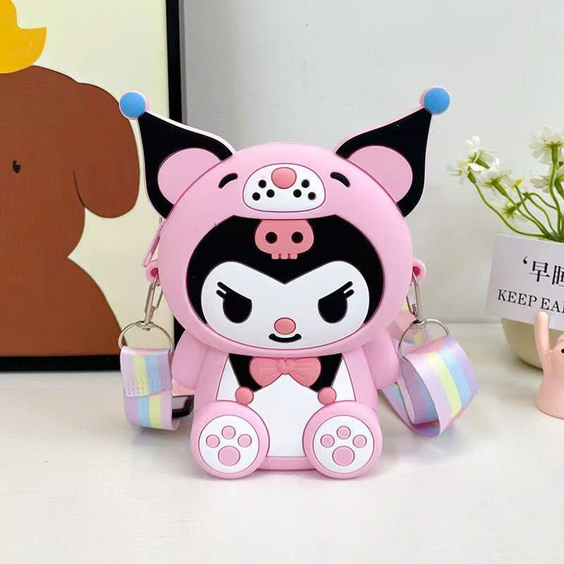 Túi Kuromi Silicon đeo chéo kiểu dáng dễ thương