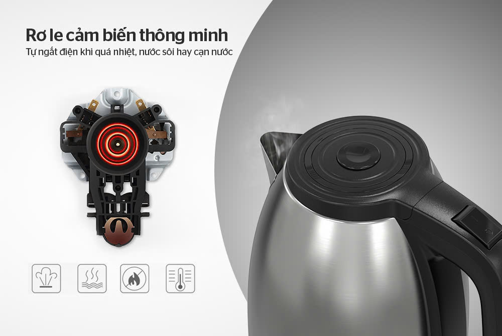 Ấm siêu tốc inox Sunhouse SHD1183 