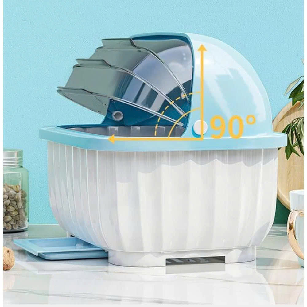 Hộp đựng bát đĩa có nắp đậy có ngăn thoát nước chống côn trùng ẩm mốc 