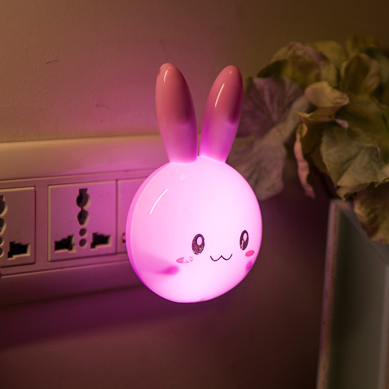 Đèn ngủ led đầu thỏ dễ thương