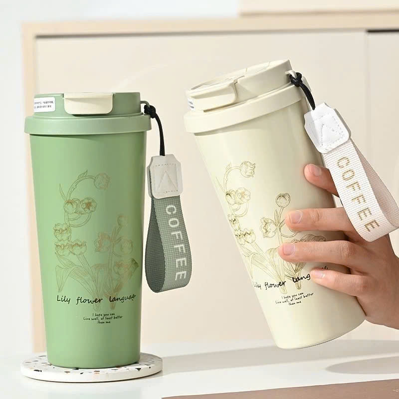 Bình giữ nhiệt coffee thời trang Flower cup 550ml