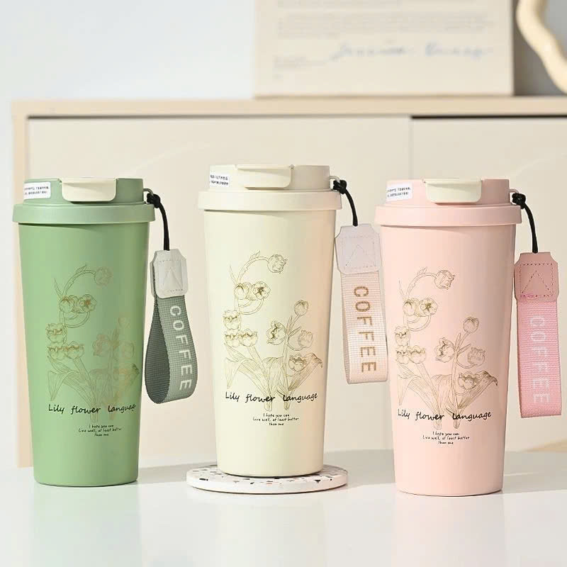 Bình giữ nhiệt coffee thời trang Flower cup 550ml