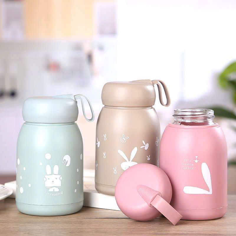 Bình đựng nước giữ nhiệt lõi thuỷ tinh bọc nhựa lúa mạch 320ml