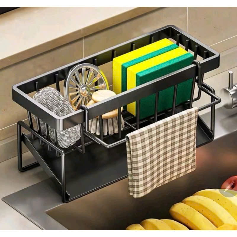 Giá để đồ rửa chén có khay hứng nghiêng nước chất liệu thép không gỉ