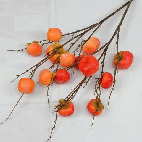 Cành hồng giả trang trí decor nhà cửa Tết 