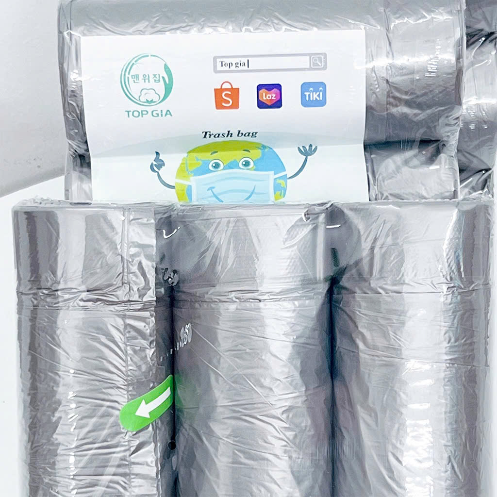 Combo 3 cuộn túi đựng rác Top Gia PP tự huỷ sinh học