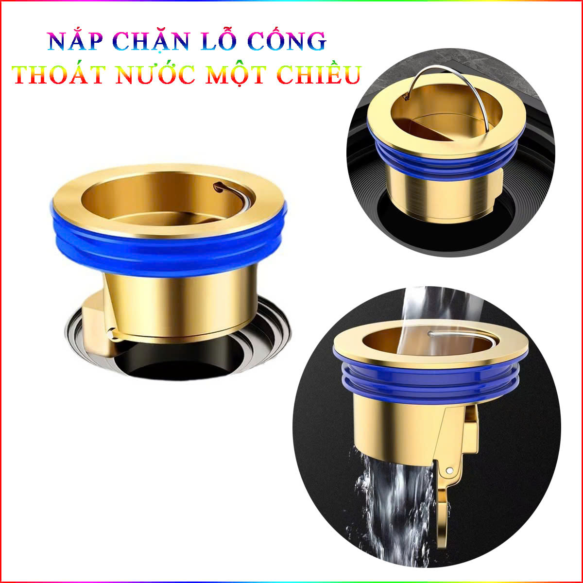 Nắp đậy cống thoát nước ngăn mùi có nắp chặn cống thoát nước 1 chiều 