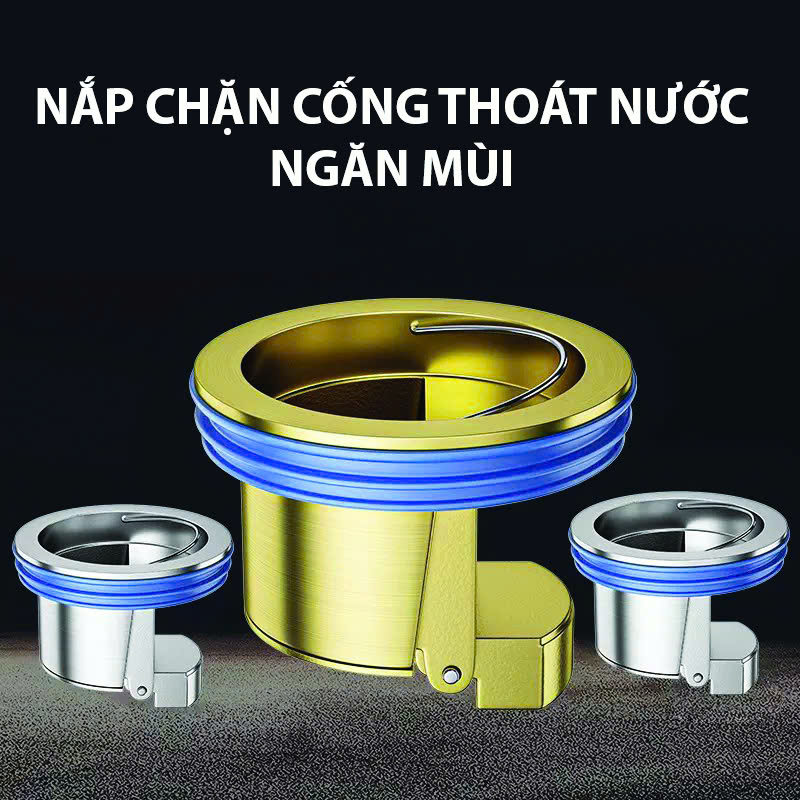 Nắp đậy cống thoát nước ngăn mùi có nắp chặn cống thoát nước 1 chiều 