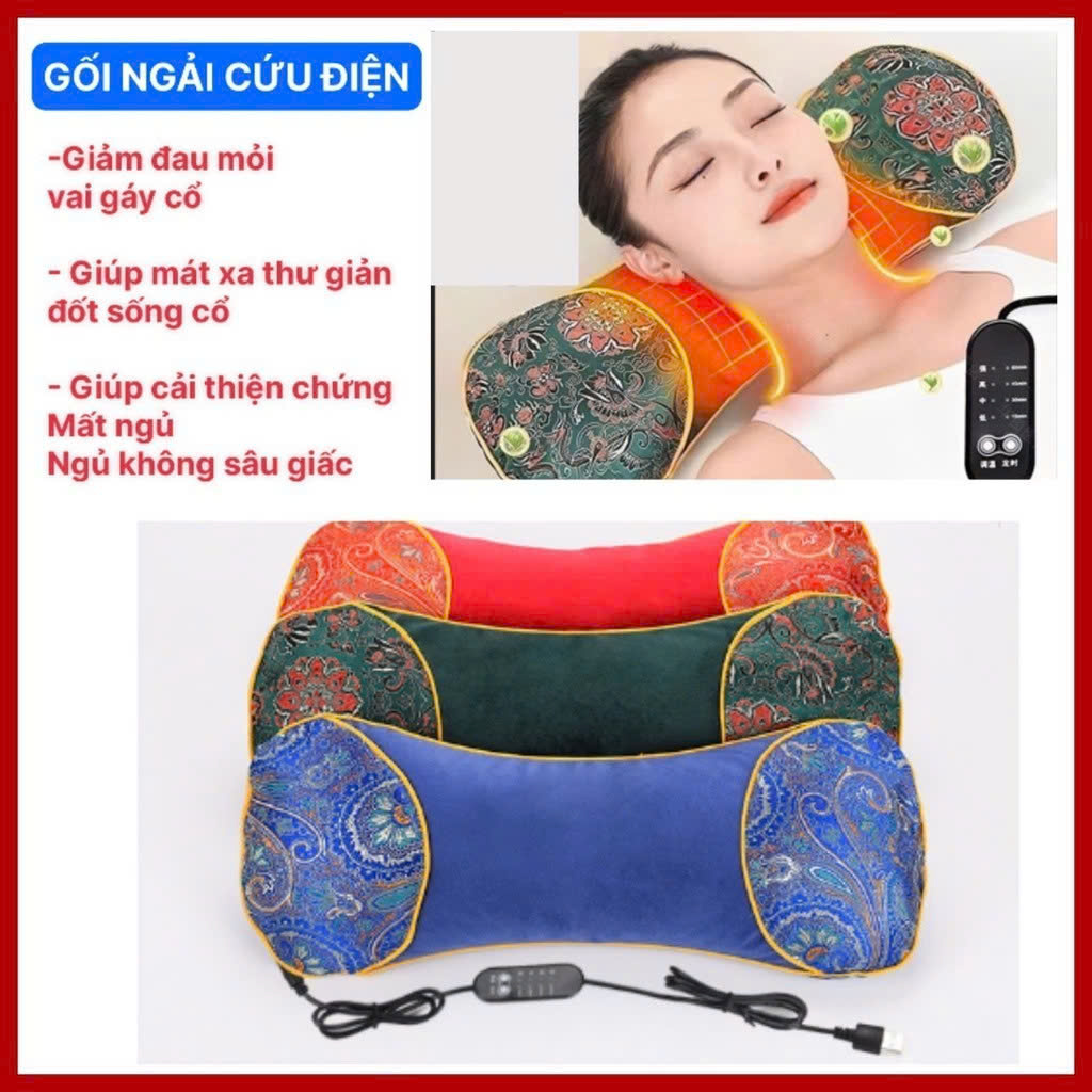 Gối điện ngải cứu Trung Hoa thảo mộc dưỡng sinh