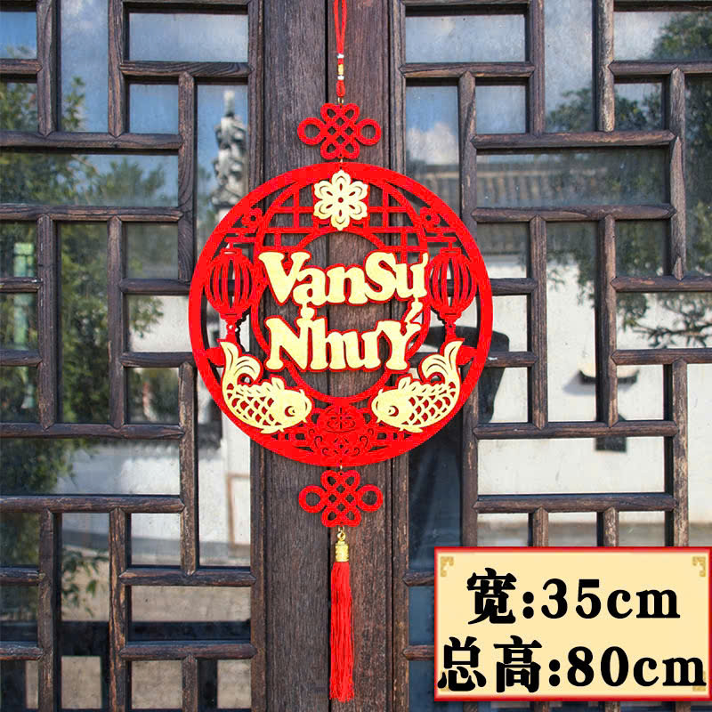 Khánh tròn treo tết Vạn Sự Như Ý 