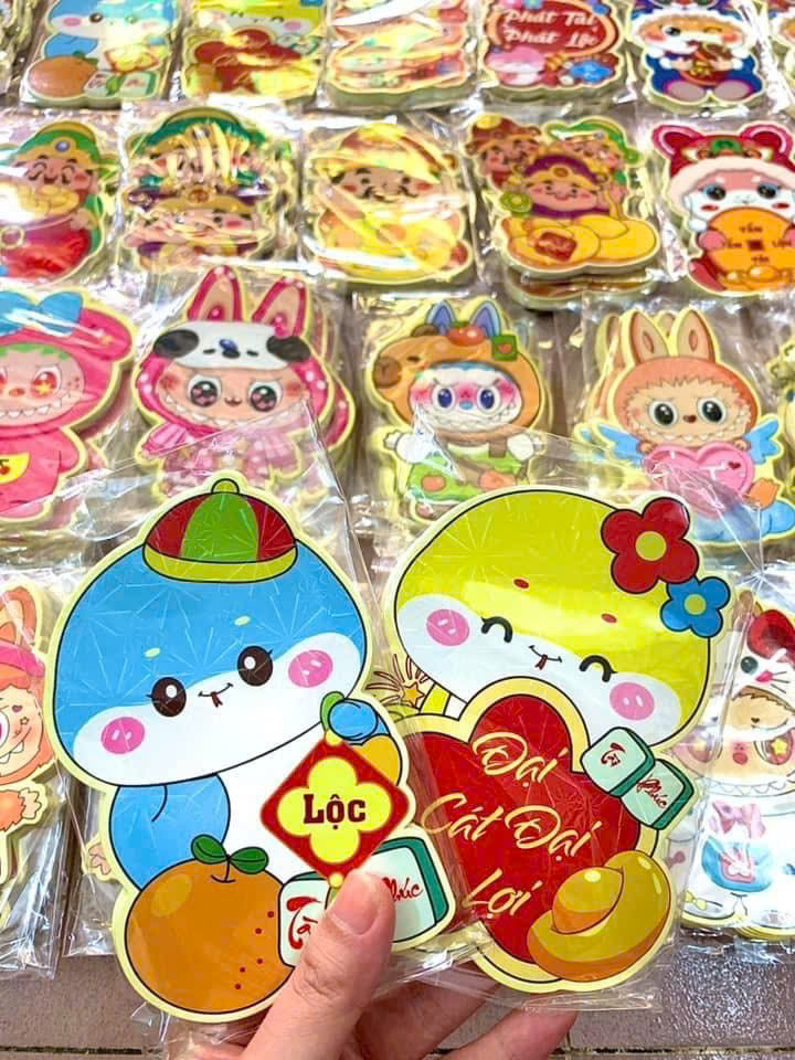 Set 10 bao lì xì chibi hoạt hình mẫu mới 2025