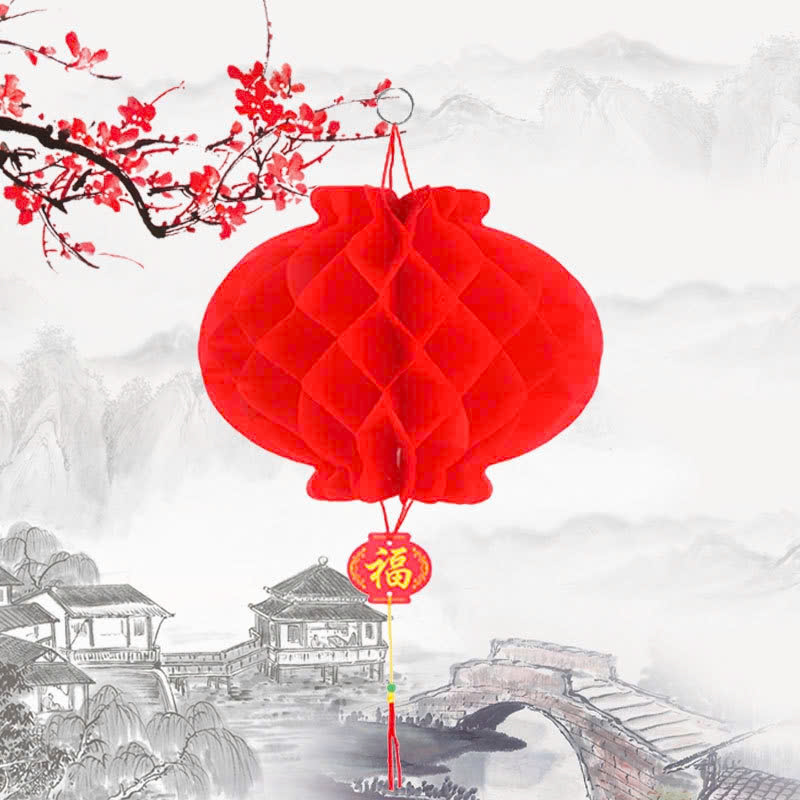 Set 10 đèn lồng đỏ trang trí lễ hội tết size 25cm