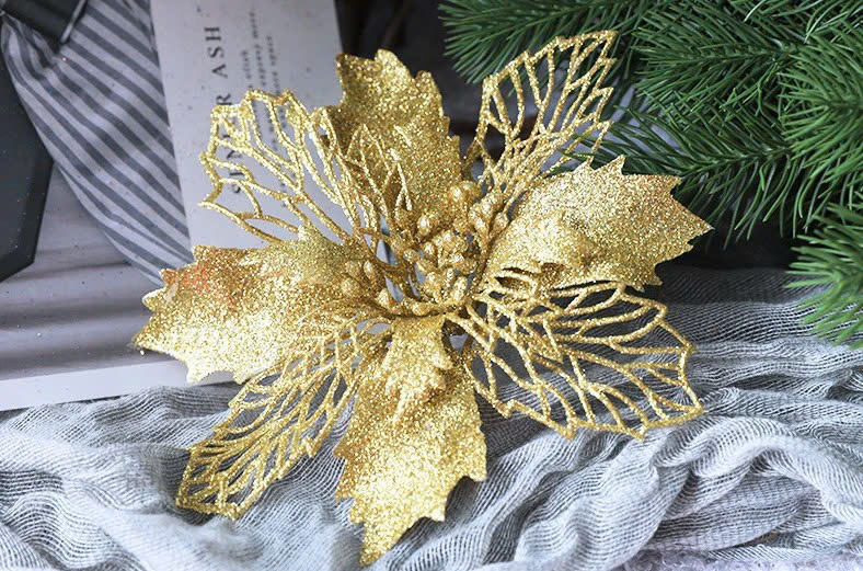 Set 10 hoa trạng nguyên KÉP trang trí sang trọng