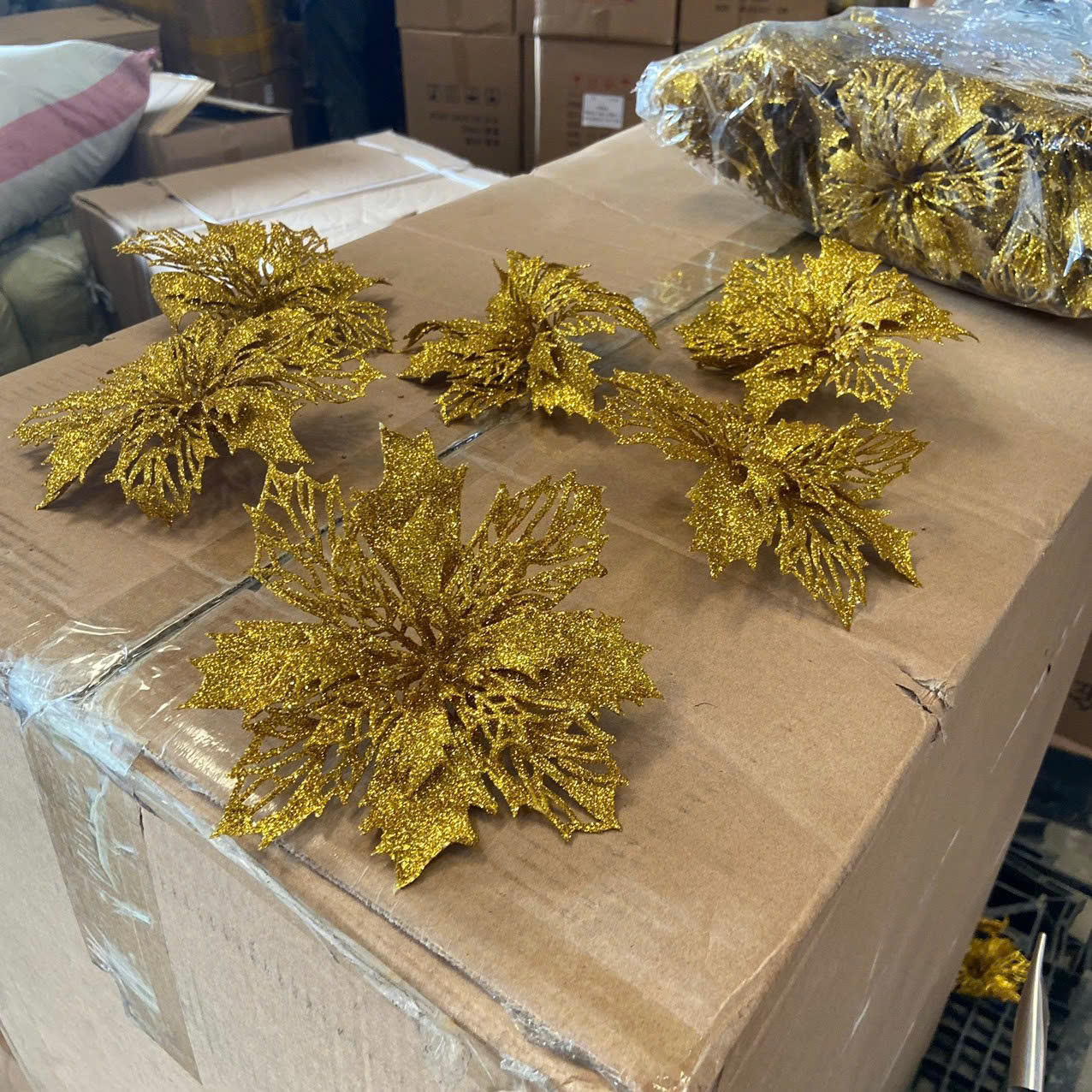 Set 10 hoa trạng nguyên KÉP trang trí sang trọng