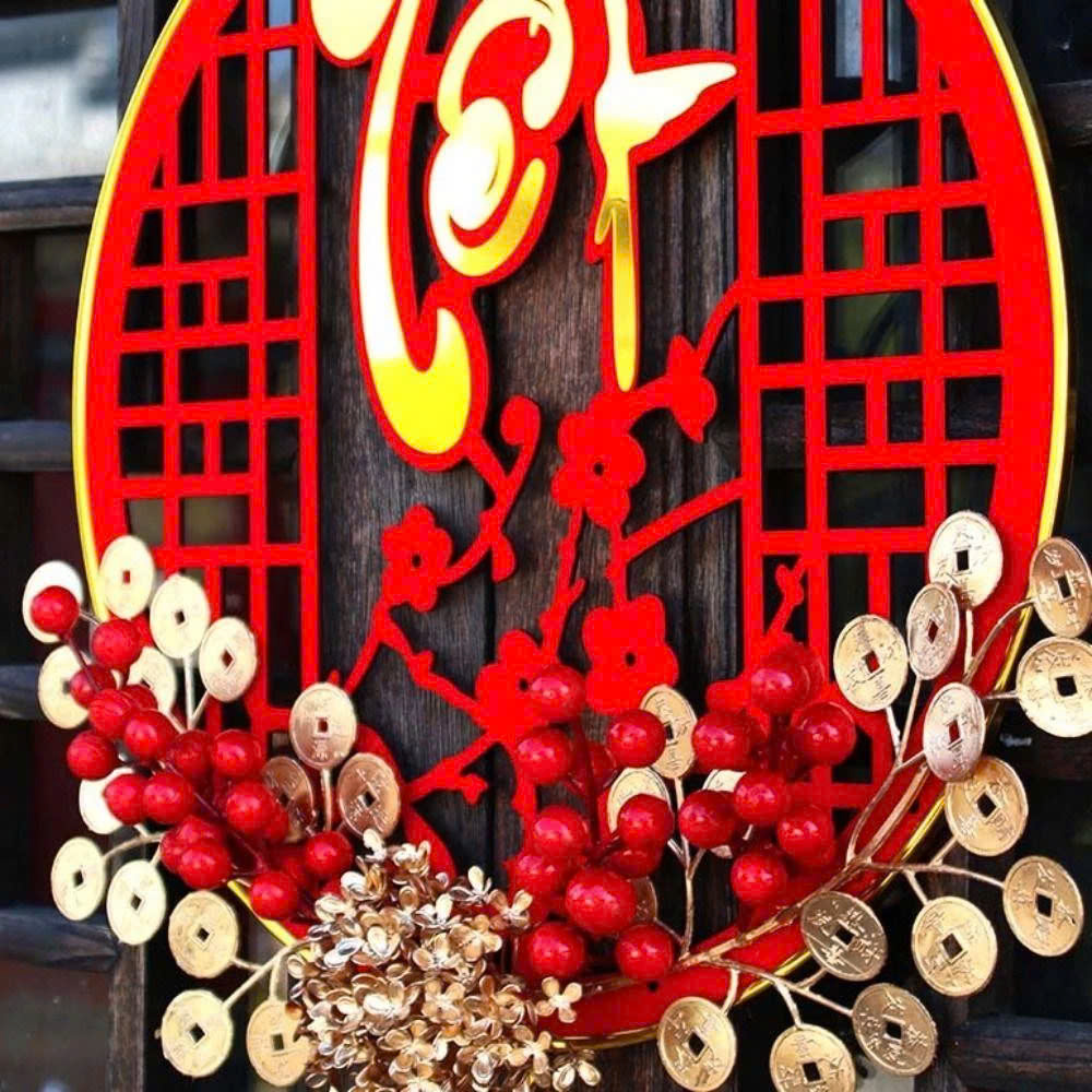 Vòng treo chữ Tết Phúc Lộc Thọ đồng xu