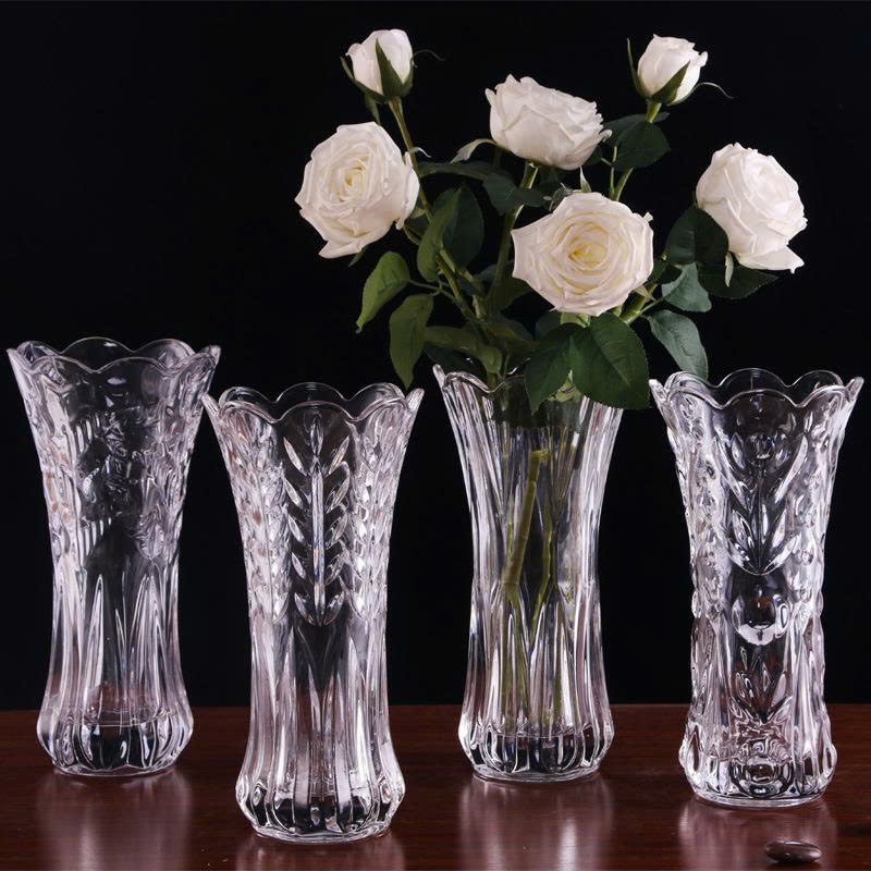 Lọ hoa thuỷ tinh dáng trụ vát cao sang trọng 25cm